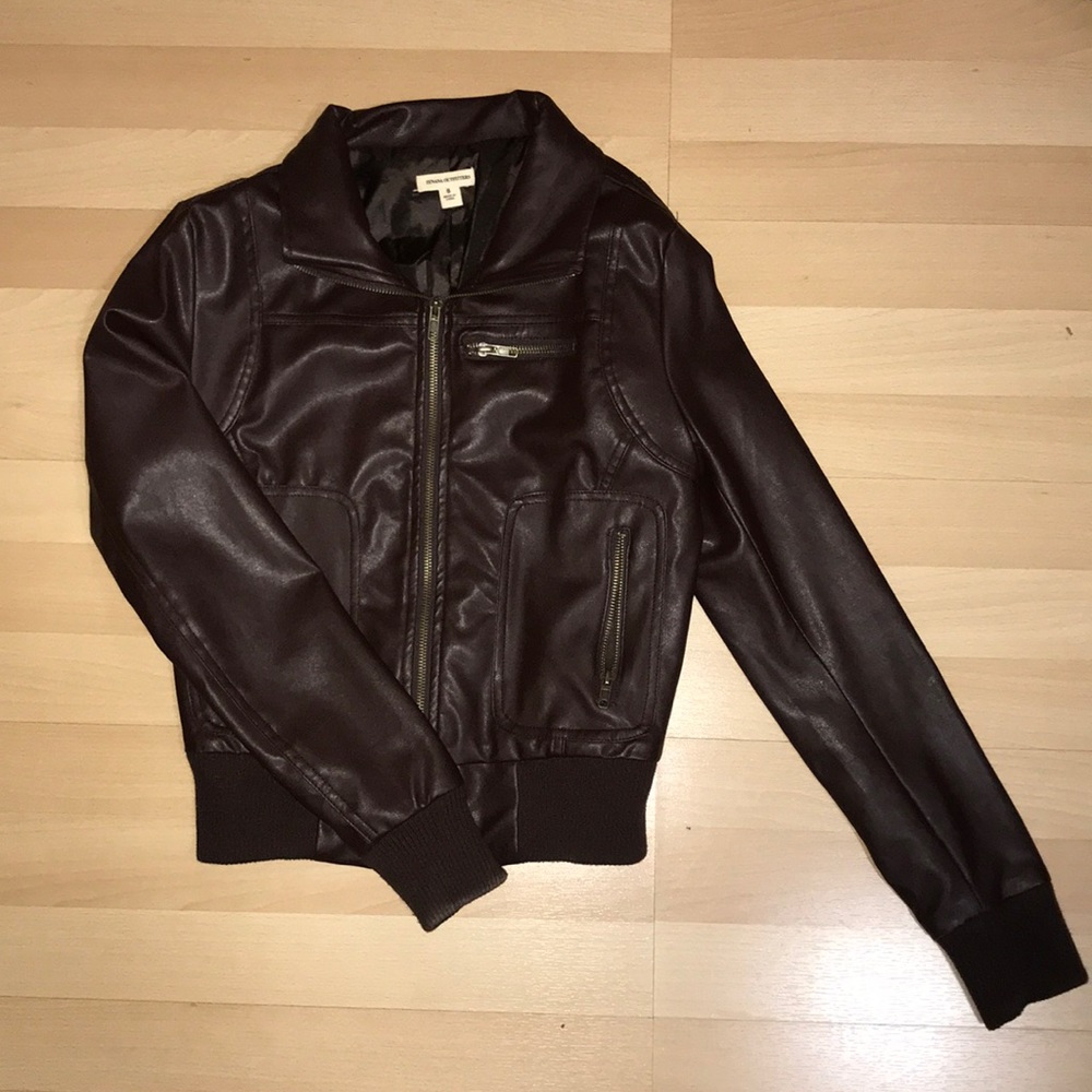 Brown Fitted Leather Jacket